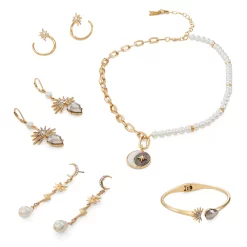 Simply Vera Vera Wang Gold Tone Simulated Pearl Celestial Drop Earrings -LC Lauren Conrad shop 5892981 ALT9