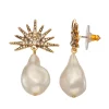 Simply Vera Vera Wang Gold Tone Simulated Pearl Celestial Drop Earrings -LC Lauren Conrad shop 5892988