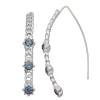 Simply Vera Vera Wang Silver Tone Simulated Blue Crystal Chain Threader Earrings -LC Lauren Conrad shop 5895471