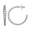 Simply Vera Vera Wang Silver Tone Graduated Chain C-Hoop Earrings 2 Simply Vera Vera Wang Silver Tone Graduated Chain C-Hoop Earrings -LC Lauren Conrad shop 5895902