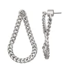 Simply Vera Vera Wang Silver Tone Curb Chain Front-To-Back Loop Drop Earrings 2 Simply Vera Vera Wang Silver Tone Curb Chain Front-To-Back Loop Drop Earrings -LC Lauren Conrad shop 5895907