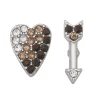 Simply Vera Vera Wang Silver Tone Heart and Arrow Mismatched Earrings