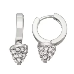 Simply Vera Vera Wang Silver Tone Hoop Drop Earrings