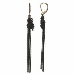 Simply Vera Vera Wang Silver-Tone Linear Chain Drop Earrings