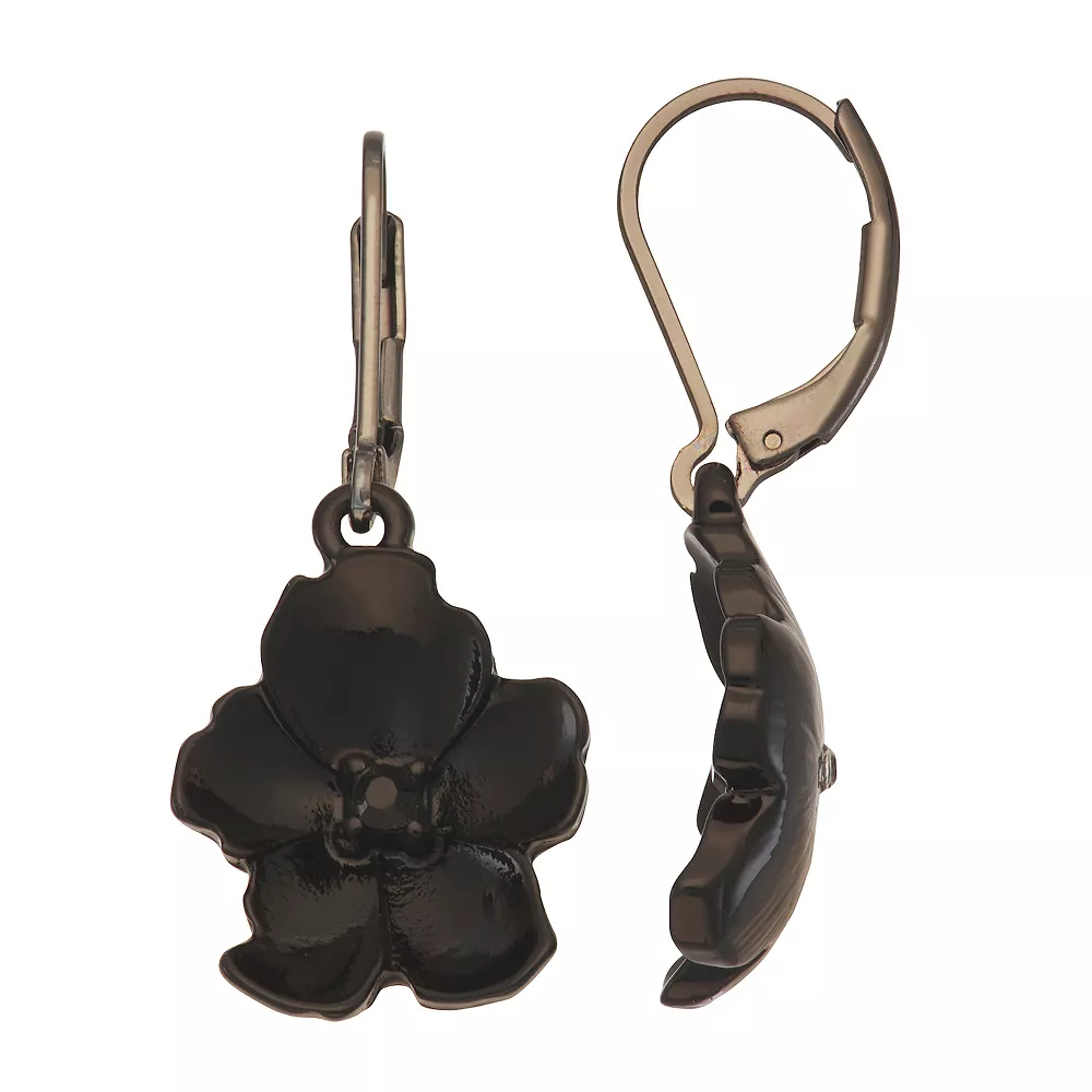 Simply Vera Vera Wang Silver-Tone Flower Drop Earrings 3 Simply Vera Vera Wang Silver-Tone Flower Drop Earrings