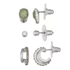 Simply Vera Vera Wang Silver-Tone Green Stone Earring Trio 2 Simply Vera Vera Wang Silver-Tone Green Stone Earring Trio -LC Lauren Conrad shop 5896495