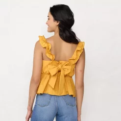 Women's LC Lauren Conrad Ruffle Peplum Tank -LC Lauren Conrad shop 5911752 ALT