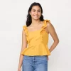 Women's LC Lauren Conrad Ruffle Peplum Tank -LC Lauren Conrad shop 5911752 Amber Rose