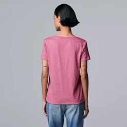 Women's Simply Vera Vera Wang Relaxed Fit Textured Tee 12 Women's Simply Vera Vera Wang Relaxed Fit Textured Tee -LC Lauren Conrad shop 6046893 ALT