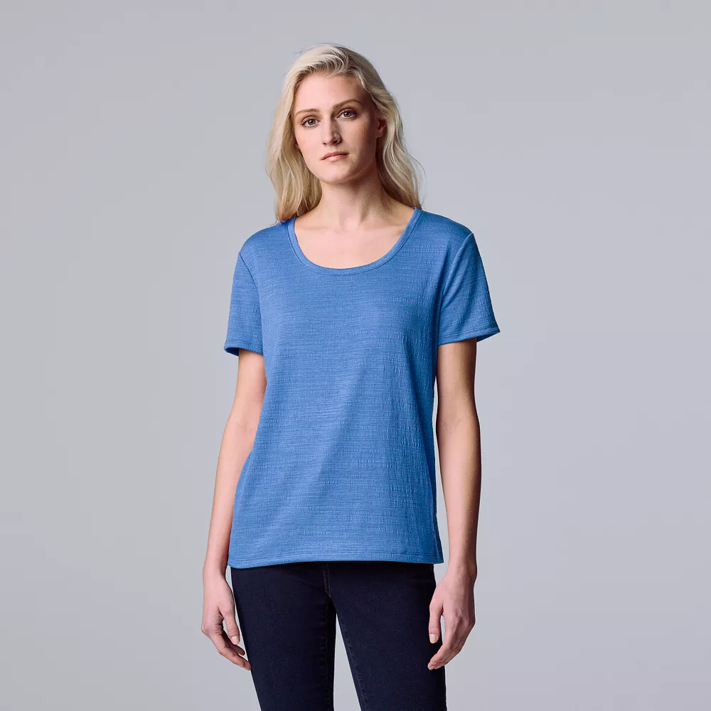 Women's Simply Vera Vera Wang Relaxed Fit Textured Tee 5 Women's Simply Vera Vera Wang Relaxed Fit Textured Tee - Image 3