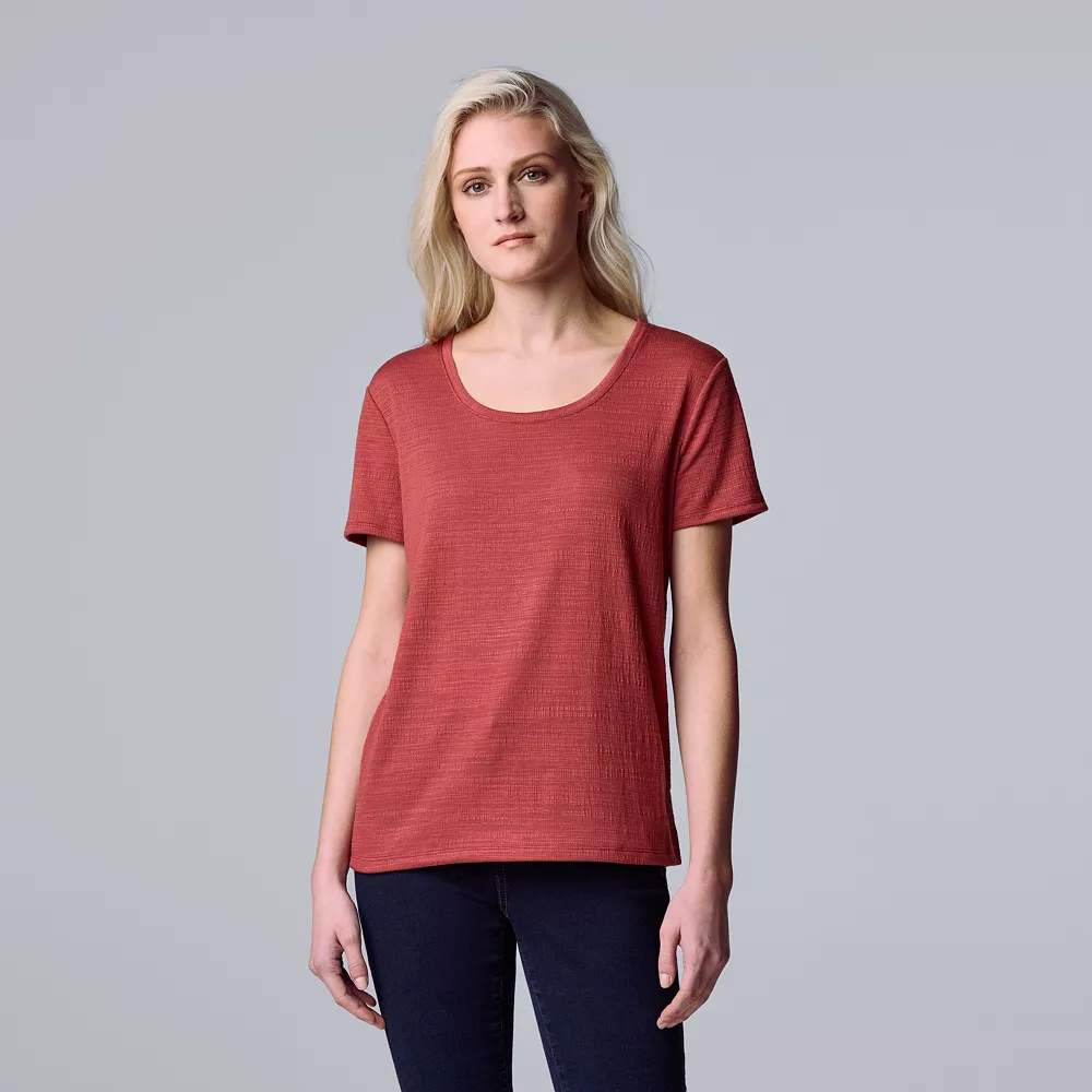 Women's Simply Vera Vera Wang Relaxed Fit Textured Tee 6 Women's Simply Vera Vera Wang Relaxed Fit Textured Tee - Image 4