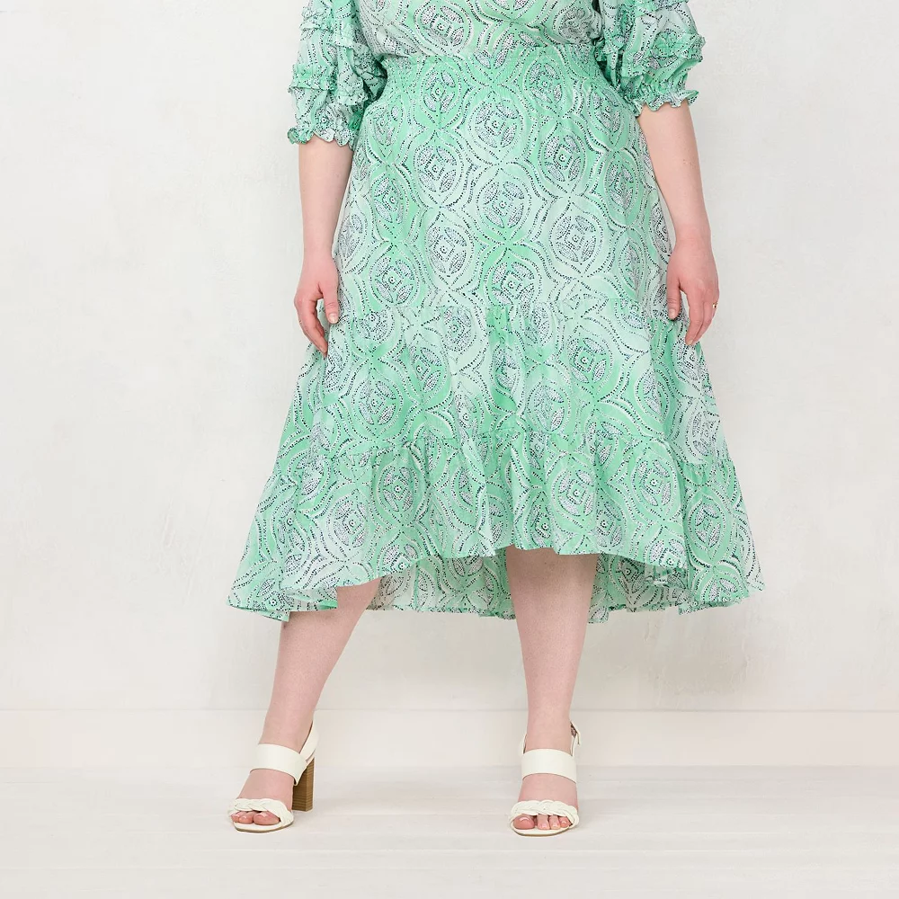 Plus Size LC Lauren Conrad Tiered High-Low Skirt 3 Plus Size LC Lauren Conrad Tiered High-Low Skirt