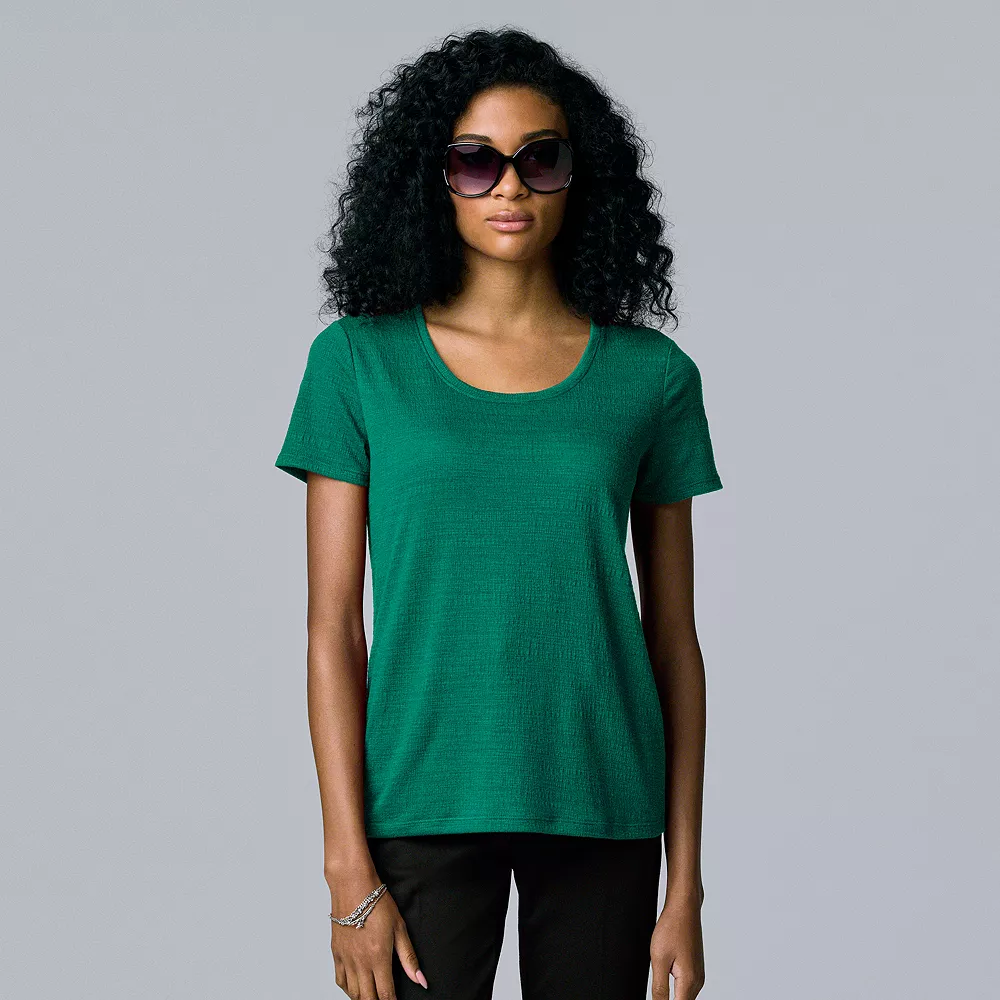 Women's Simply Vera Vera Wang Relaxed Fit Textured Tee 10 Women's Simply Vera Vera Wang Relaxed Fit Textured Tee - Image 8