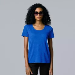 Women's Simply Vera Vera Wang Relaxed Fit Textured Tee 17 Women's Simply Vera Vera Wang Relaxed Fit Textured Tee -LC Lauren Conrad shop 6171579 Vera Blue