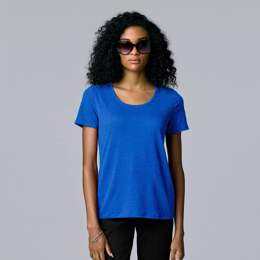 Women's Simply Vera Vera Wang Relaxed Fit Textured Tee 8 Women's Simply Vera Vera Wang Relaxed Fit Textured Tee - Image 6