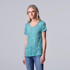 Women's Simply Vera Vera Wang Print Relaxed Fit Tee -LC Lauren Conrad shop 6171592 Pebble Leo A